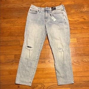 Stylish Light Blue Distressed Jeans - Athletic Slim